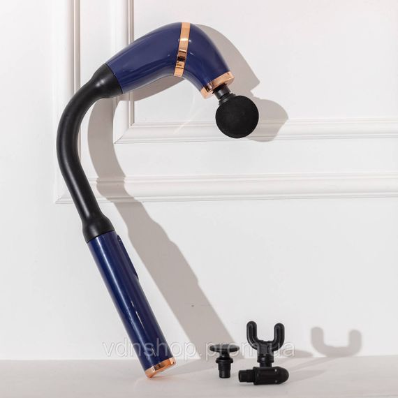 Перкусійний ручний масажер акумуляторний 17 Вт зарядка від USB до 3200 об/хв Синій HP-11-11BL | Зображення 6