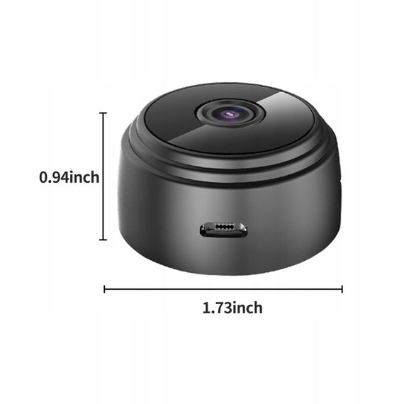 Бездротова Wi-Fi міні відеокамера A9 FullHD 1080P ∙ Нічна зйомка до 10м ∙ Датчик руху ∙ Циклічний запис відеоспостереження | Зображення 1