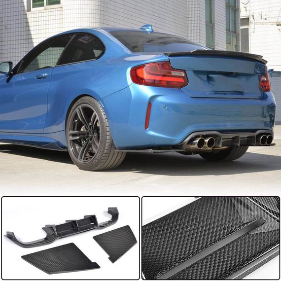 Задний Диффузор V3 (для F87 M2/M2C, Карбон) для BMW 2 серия F22/23 2014-2021 гг