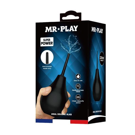 Анальний душ MR. PLAY чорний (224 мл) Sex Aura
