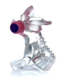 Ерекційне вібро кільце BOSS - Tongue Vibro Cock Ring Clear, BS6700051 Sex Aura