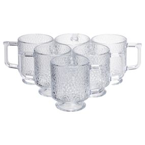 Набор чашек 6 шт для чая и кофе Goblet по 300 (мл) кружки стеклянные HP-19-L8