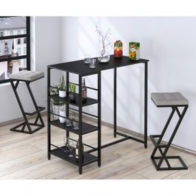 Стол барный со стеллажом Loft Design BSS-110 венге
