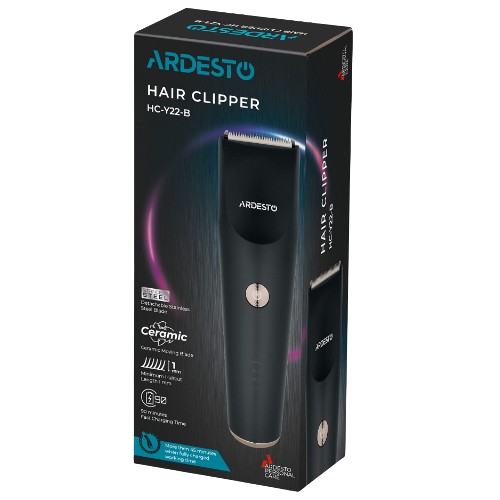 Машинка для стрижки мережа + акумулятор чорний HC-Y22-B Ardesto | Зображення 6