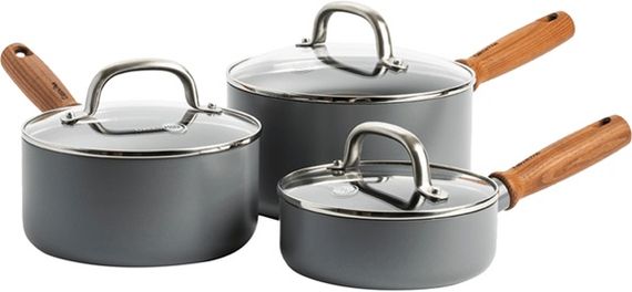 Набір ковшів з кришками GreenPan Mayflower Pro CC005410-001 6 предметів сірий