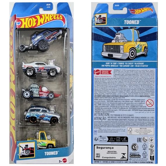 Hot Wheels Tooned Подарочный набор из 5-ти тюнингованных машинок Хот Вилс | Зображення 5
