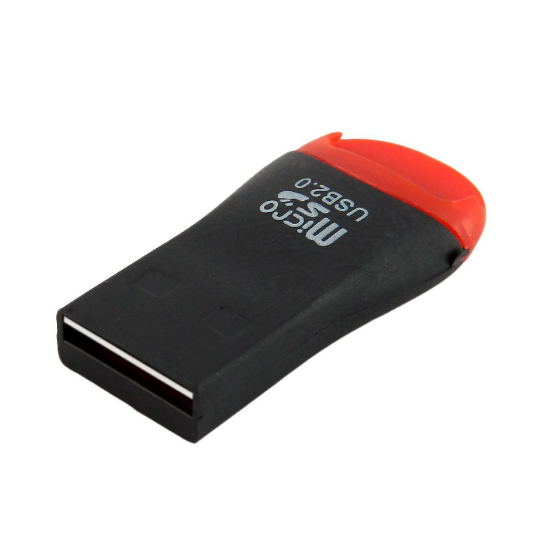 Картрідер WALKER WCD-06 microSD чорний/червоний | Зображення 1