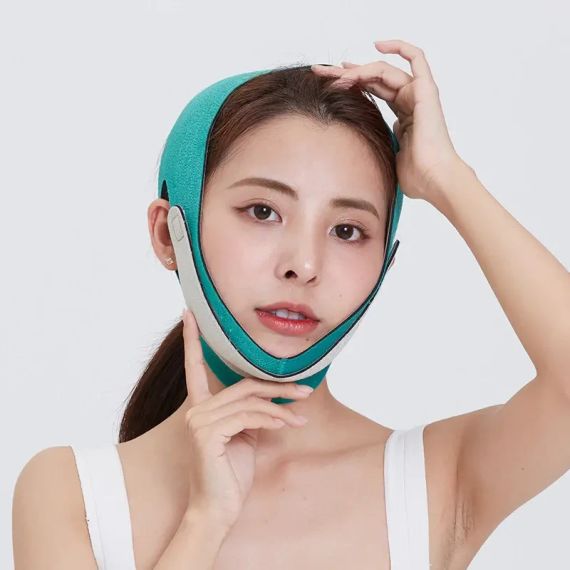 Универсальный V-образный ремень - маска для подтяжки лица и кожи FACE LIFT UP Полноразмерный бандаж - повязка | Зображення 4