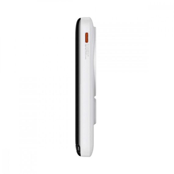 Зовнішній акумулятор Baseus Magnetic Bracket Wireless Fast Charge Power Bank 10000mAh 20W White (With cable | Зображення 3