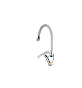 Змішувач для кухні Mixxus YUB4-279 Reflector White з білим силіконовим виливом (MI6486)