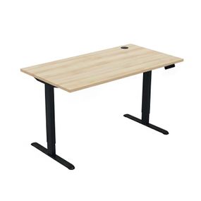 Стіл із електричним регулюванням висоти, одномоторний, з однією заглушкою, чорний каркас, 1400х700х718-1178 мм