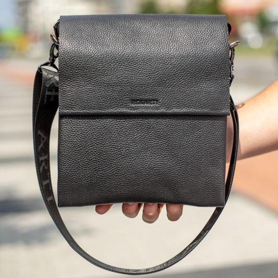 Чоловіча шкіряна сумка-месенджер через плече BEXHILL TD-18621 чорний | Зображення 1