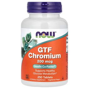 Хром GTF NOW GTF Chromium, 200 mcg, 250 Tablets