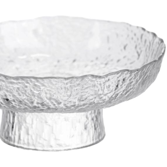 Фруктовниця на ніжці Ice Textured 20 см з крижаною текстурою скла Yiwu HP-34-89 | Зображення 4
