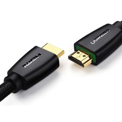 Кабель мультимедийный HDMI to HDMI 1.0m HD118 Nylon Braid (Black) Ugreen (40408) | Зображення 1