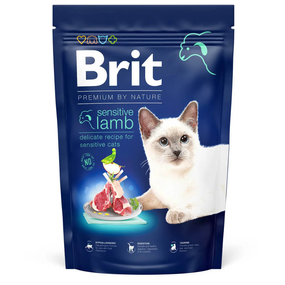 Сухой корм Brit Premium by Nature Cat Sensitive для  котов котов с чувствительным пищеварением, ягненок 1,5 кг