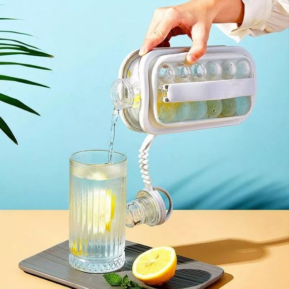 Силиконовая форма для льда ICE CUBE TRAY ∙ Складная бутылка – ледница на 17 шариков | Зображення 3