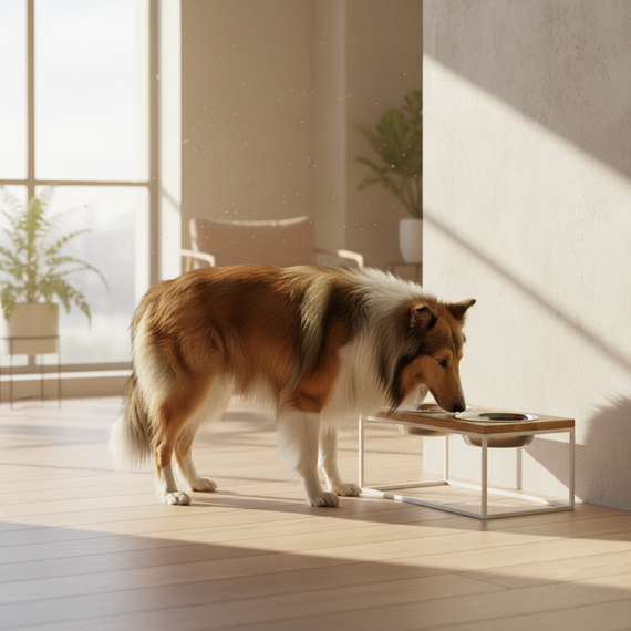 Миски на подставке для больших собак Hollky Base XL20 (2 × 1,8 л) BXL20-522620-WHNT | Зображення 1