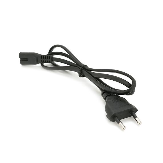 Кабель живлення 1.0m, 0.5mm, PC-184/2 CEE7 / 16-C7 2 pin (для побутової техніки), Black, OEM Q600 | Зображення 1