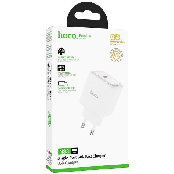 МЗП Hoco N83 Profit PD40W (1USB-C) White | Зображення 3