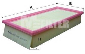 Фільтр повітряний BMW (вир-во M-filter) MFILTER K207 на BMW 5 седан (E34)