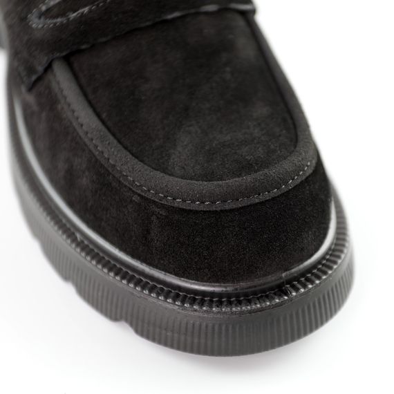 Лофери жіночі замшеві 591409 Чорні 36 37 38 39 40 41 | Зображення 3