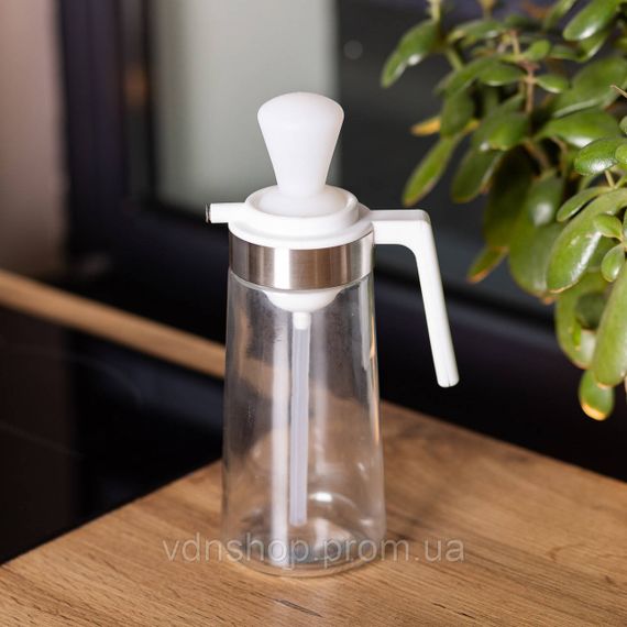 Бутылка для масла с дозатором 550 мл стеклянная бутылка для оливкового и подсолнечного масла HP-1349 | Зображення 4