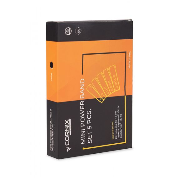Резинки для фітнесу Cornix Mini Power Band набір 5 шт 1-20 кг XR-0253 | Зображення 1