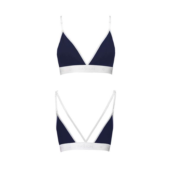 Спортивный топ с двойными бретелями Passion PS007 TOP L, navy blue | Зображення 4