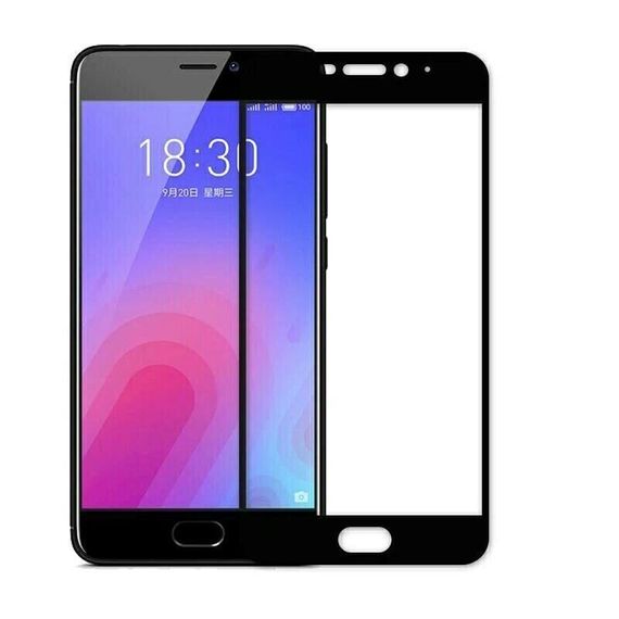 Захисне скло 2.5D на весь екран для Meizu M6 колір Чорний
