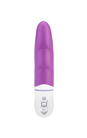 Вібратор з оригінальним дизайном і ребристою поверхневістю AMOR BIG VIBRATOR ANGELUS Violet (Застосунок НЕ Sex Aura