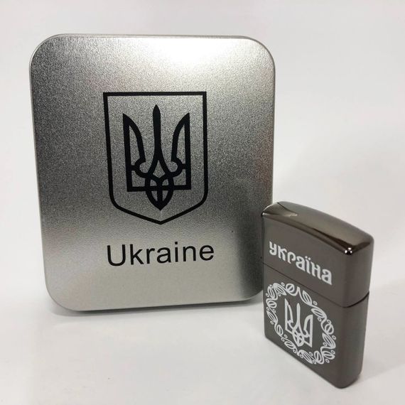 Дугова електроімпульсна запальничка USB Україна металева коробка HL-447. Колір: чорний | Зображення 6