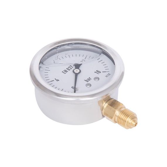 Манометр гліцериновий Thermo Alliance Forte d63 мм, 1/4"Н із нижнім під'єднанням (латунь) 0–16 барів TAF170G16B | Зображення 4