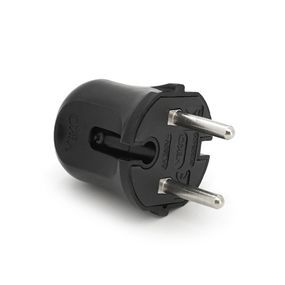 Вилка VIKO без заземлення (mimoza) 7.5А 260V, Black. ПВХ
