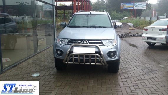 Передняя защита WT002 (нерж.) для Mitsubishi Pajero Sport 2008-2015 гг | Зображення 2