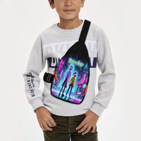 Сумка через плече дитяча Рік і Морті 29х17 см сумка слінг для хлопчика (02161)