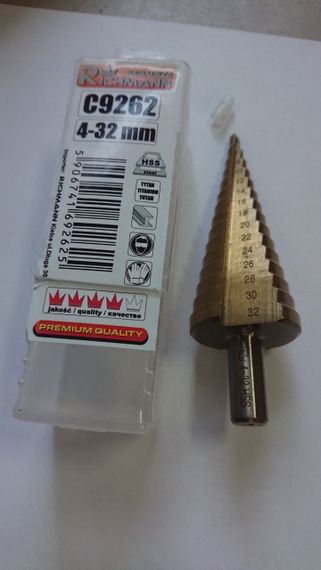 Ступеневе крокове свердло Richmann C9262 4-32 мм для металу HSS