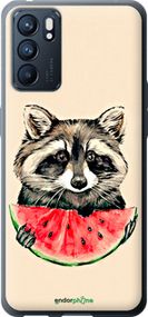 Чохол на Oppo Reno6 5G Єнотик з кавуном "4605u-2651-2448"