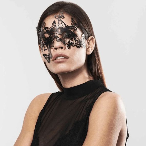 Вінілова маска SYBILLE від Bijoux Indiscrets, чорна Sex Aura