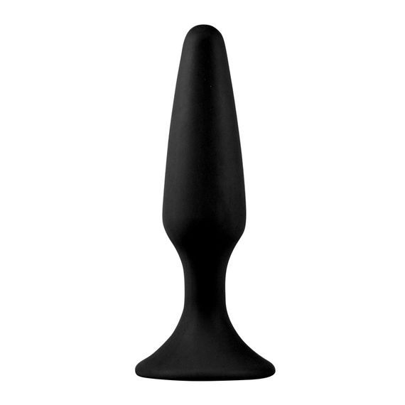 Анальна пробка LoveToy Small Anal Plug, силіконова, чорна | Зображення 1