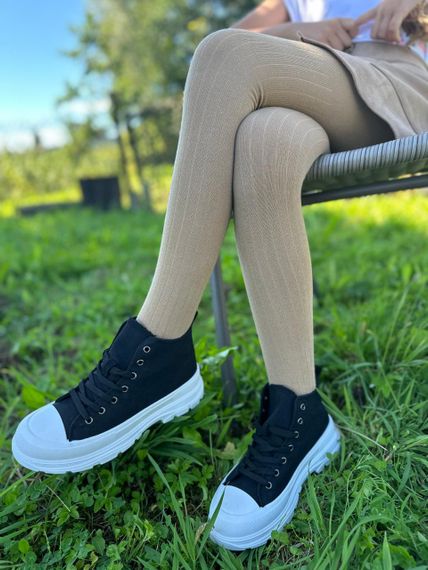 Детские колготки  цветные однотонные (рубчик) ТМ Twinsocks р. от 74 до 146 116-122 / 6-7 лет, Бежевый
