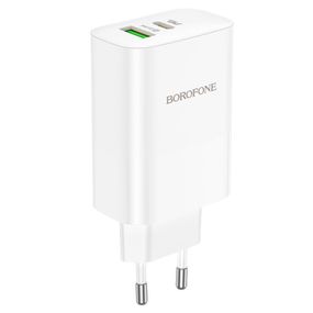 МЗП Borofone BN10 Sunlight PD65W (1USB-A/1C) White