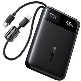 Портативний ЗП Power Bank Baseus EnerFill FC11 PD45W with cables 10000 mAh (E00310) Cosmic Black