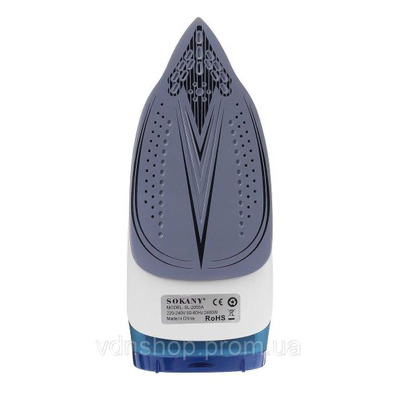 Праска бездротова парова Sokany SK-2055 2400 Вт з підставкою та керамічною підошвою з відпарюванням | Зображення 2