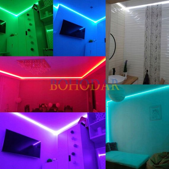 Комплект світлодіодна стрічка лента LEDSTRIP LED 5050 5 метрів RGB SMD різнокольорова +Блок живлення +Контролер +Пульт Польща! | Зображення 3