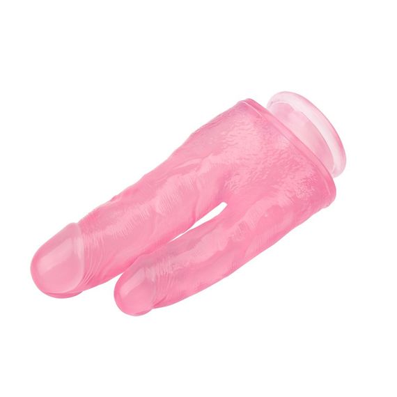 Фалоімітатор подвійний Chisa Hi-Rubber 7.9 на присосці, рожевий Sex Aura | Зображення 4