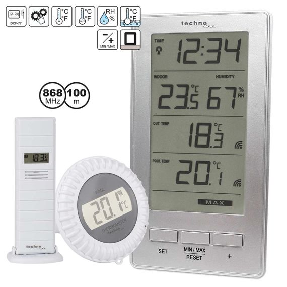 Термогігрометр Technoline WS9069 IT Silver (WS9069) | Зображення 5