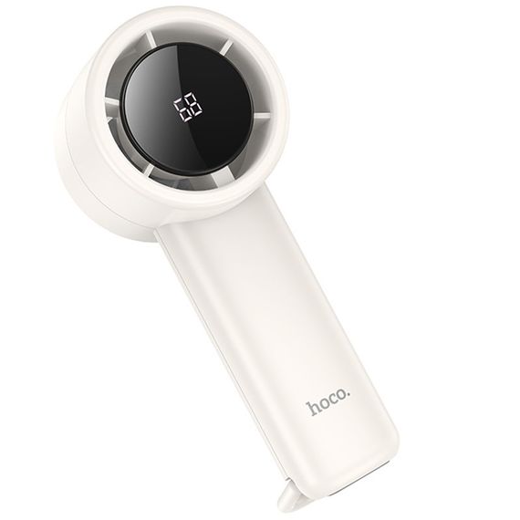 Портативний вентилятор Hoco HX63 Fashion high-speed handheld fan 2000 mAh White | Зображення 2