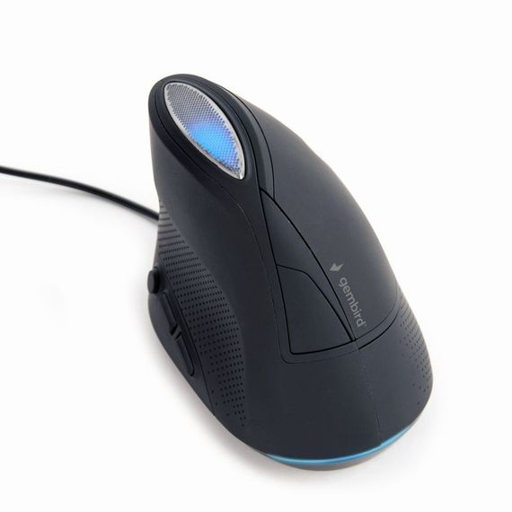 Оптична ергономічна миша MUS-ERGO-03, USB інтерфейс, чорний | Зображення 3