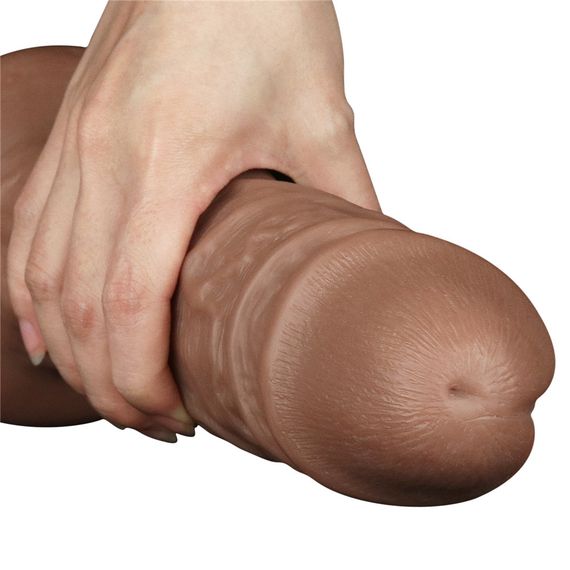 Фалоімітатор - King-Sized Realistic Chubby Dildo 10.5" Brown sexstyle | Зображення 3